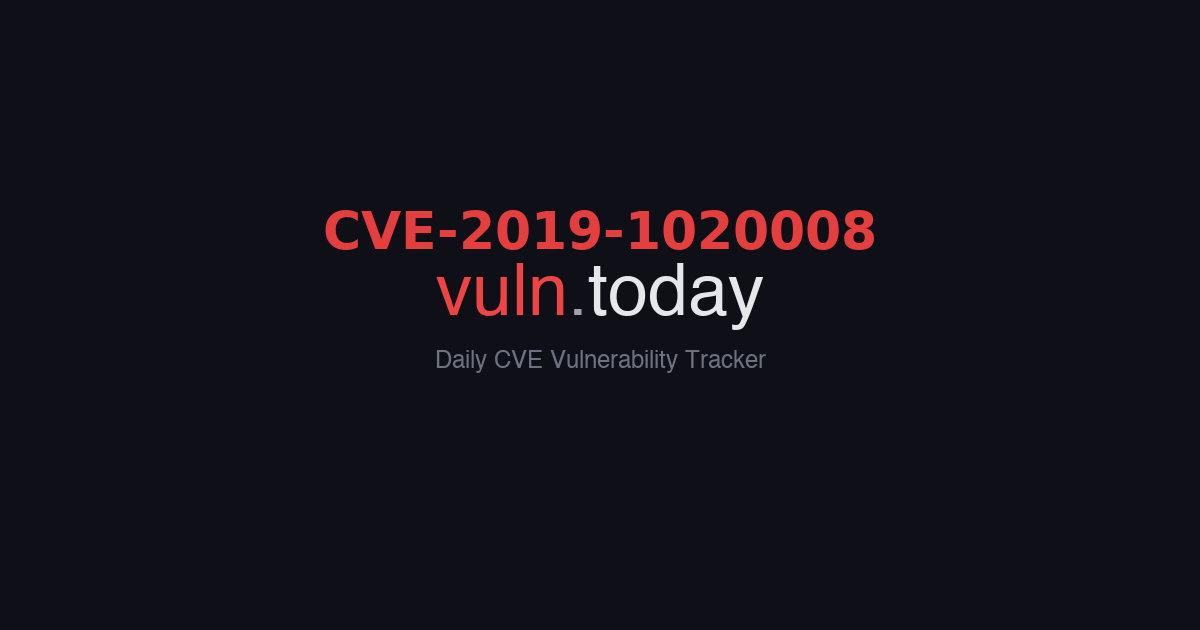 CVE-2019-1020008 vulnerability details &ndash; vuln.today