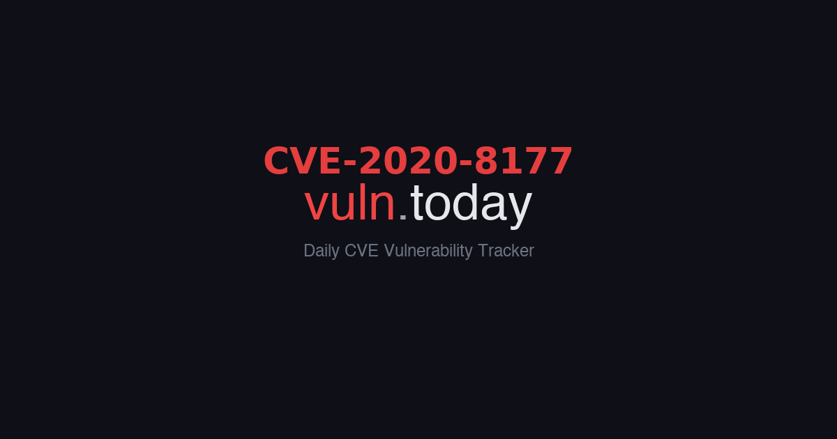 CVE-2020-8177 vulnerability details &ndash; vuln.today