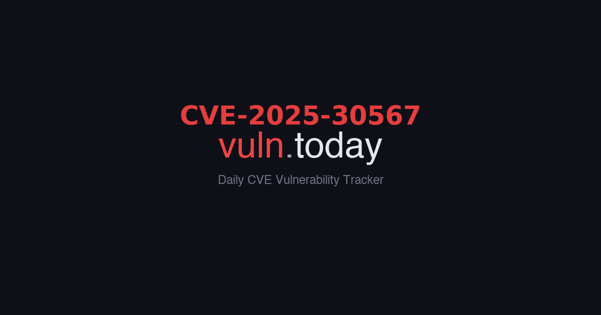 CVE-2025-30567 vulnerability details &ndash; vuln.today