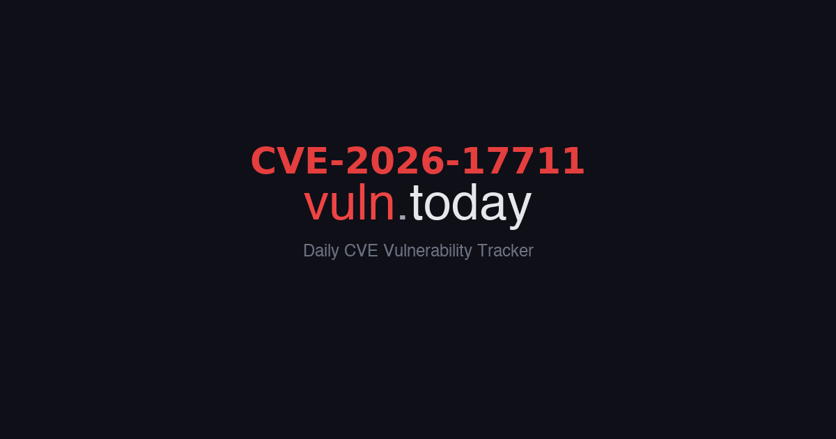 CVE-2026-17711 vulnerability details &ndash; vuln.today