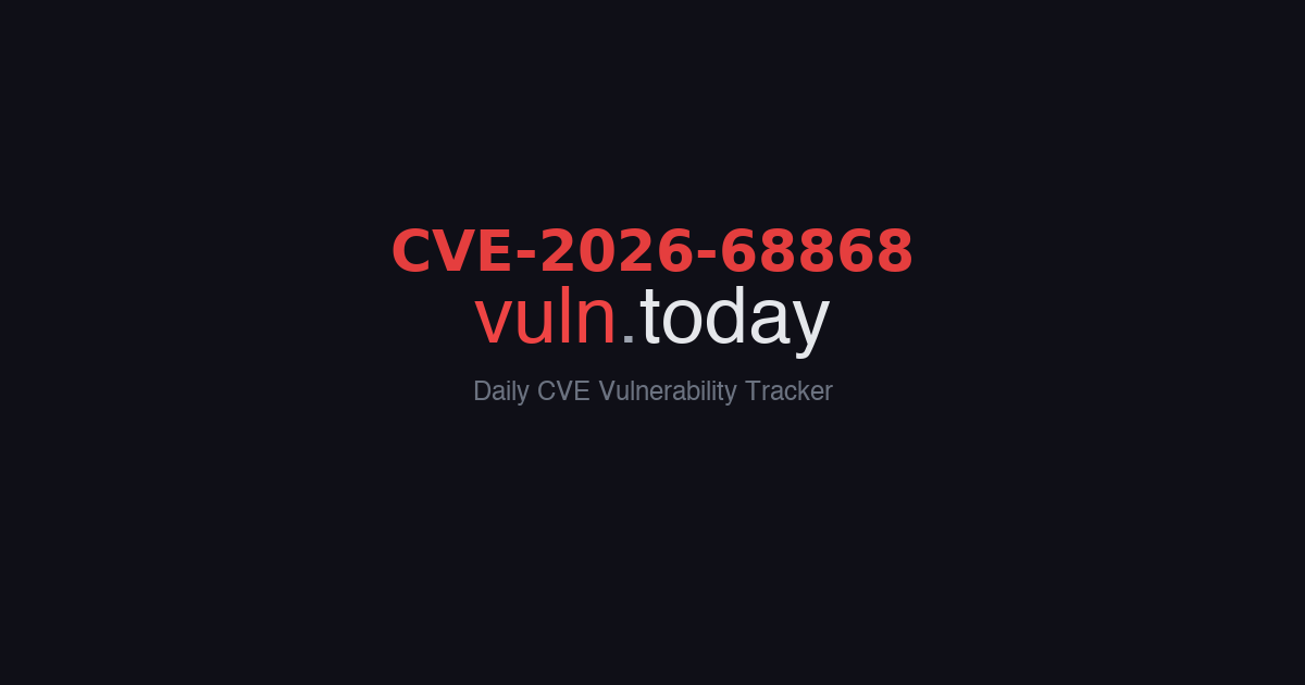 CVE-2026-68868 vulnerability details &ndash; vuln.today