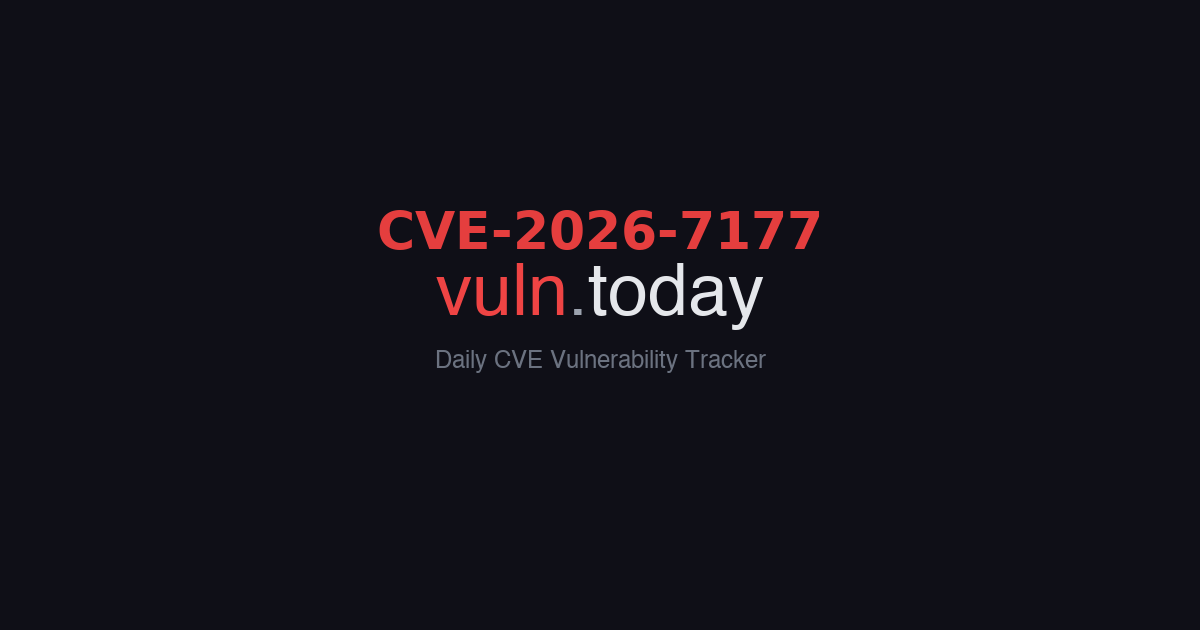 CVE-2026-7177 vulnerability details &ndash; vuln.today